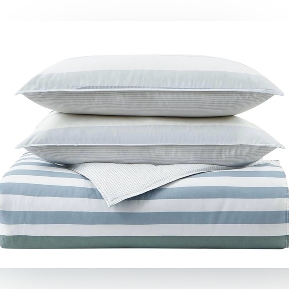 Nautica Lansier Cotton Grey Duvet Cover Set QUEEN - Picture 5 of 11